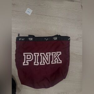 PINK Victoria's Secret Maroon Tote Bag